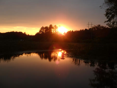 Sunset over Spectacle Pond