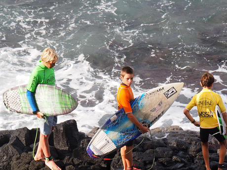 Getting ready to surf