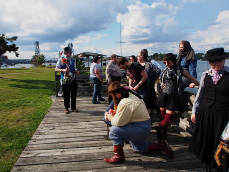 Lining up for the group photo #3