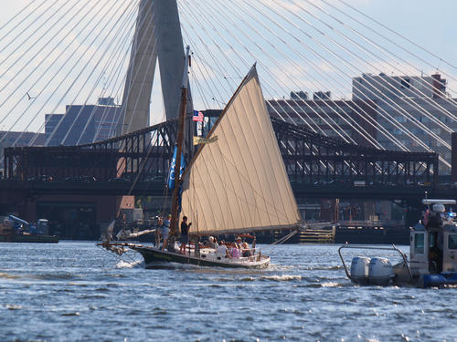 Boats and the Leonard P. Zakim Bunker Hill Memorial Bridge #2