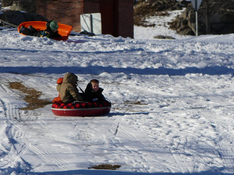 Sledding in Harvard, Massachusetts