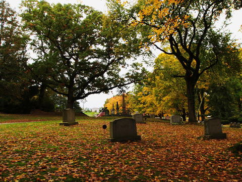 Andover West Parish Cemetery in fall