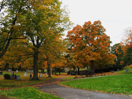 Andover West Parish Cemetery in fall #13