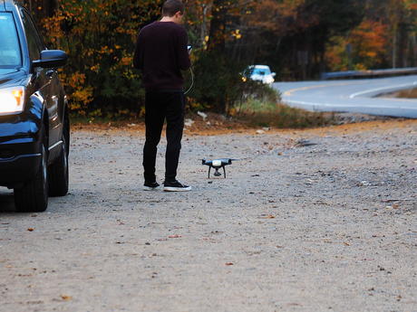 Capturing fall colors with a drone