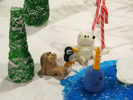 Gingerbread North Pole detail