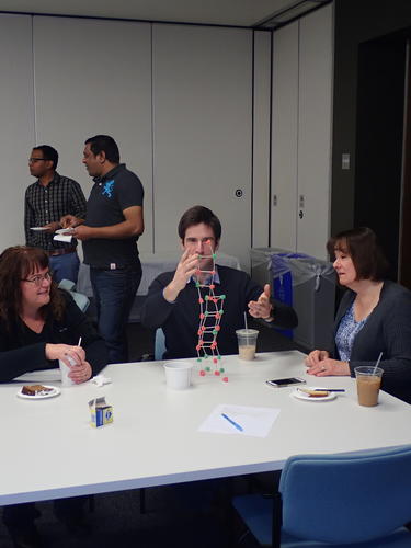 Making Christmas gum-drop trees