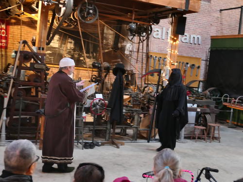 Scrooge with the Ghost of Christmas Future