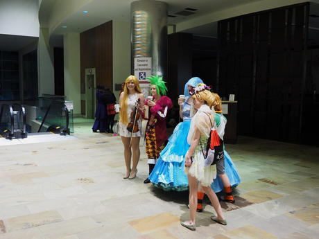 Masquerade participants and musicians