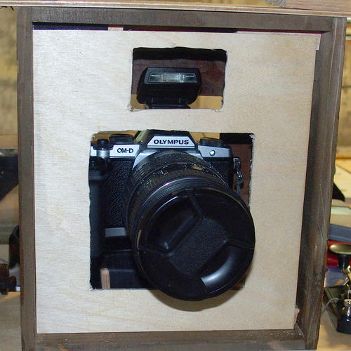 Cut out for clip on flash