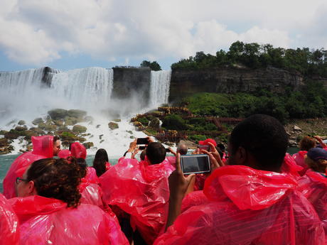 Taking photos of the falls