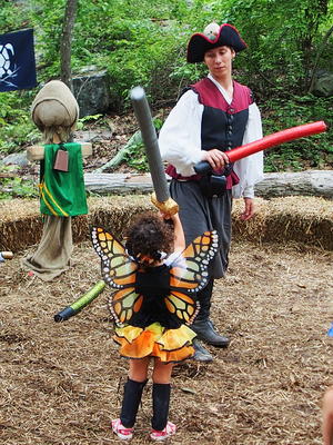 Buttery with boffer sword