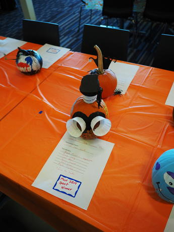Pumpkin decorating contest at work #12