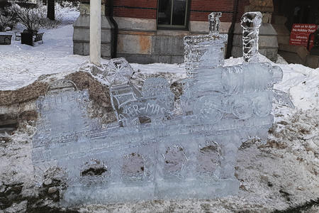 Train ice sculpture in Ayer, Massachusetts #2