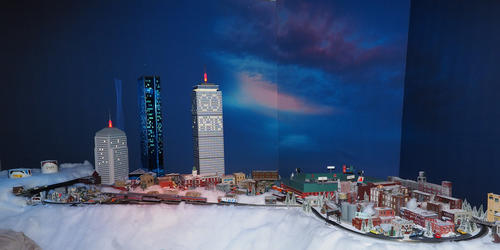 Boston downtown train exhibit