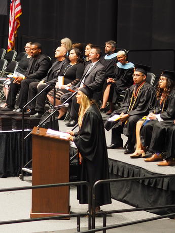 Speaker at Chris's graduation #2