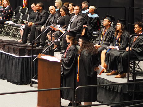 Speakers at Chris's graduation