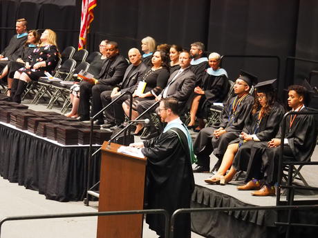 Speaker at Chris's graduation #4