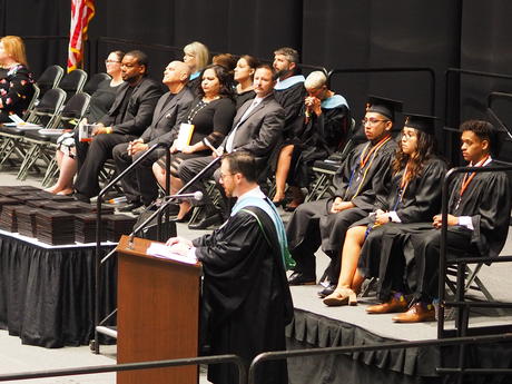 Speaker at Chris's graduation #5