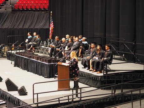 Speaker at Chris's graduation #6