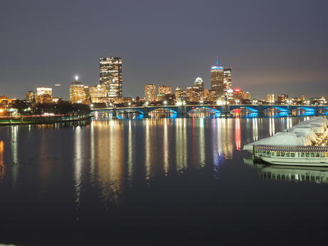 Boston at night
