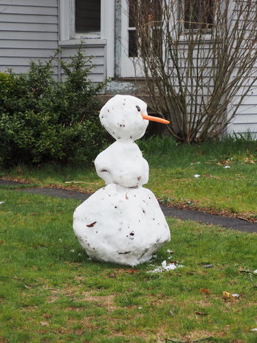 Snowman in April