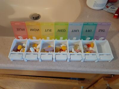 Morning pill assortment