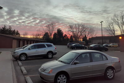 Sunset in DeKalb, Illinois