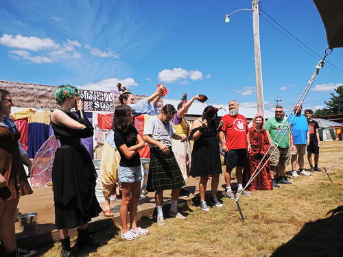 Cooling off with the washer wenches