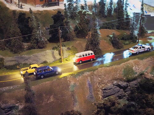 Cars with headlights