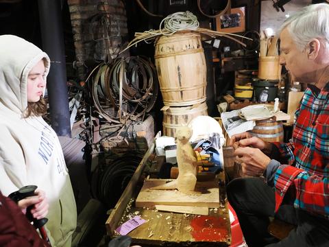 Woodcarver at Strawberry Banke