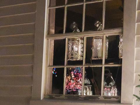 Tin lights at Strawbery Banke