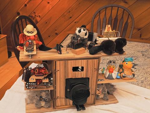 Front of the steampunk camera used at Watch City