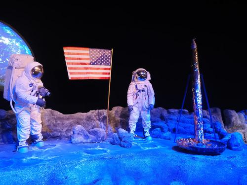 Astronauts on the moon