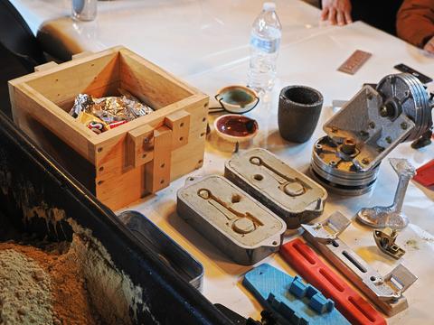 Casting metal using sand #2