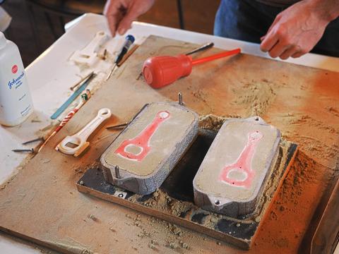 Casting metal using sand #4