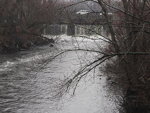 Charles River waterfalls