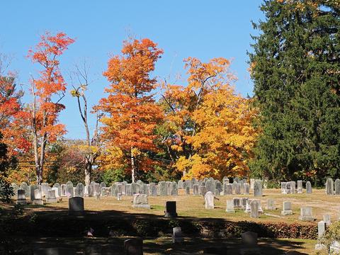 Fall leaves at the West Parish Garden Cemetery #5