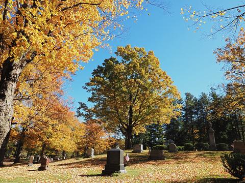 Fall leaves at the West Parish Garden Cemetery #17