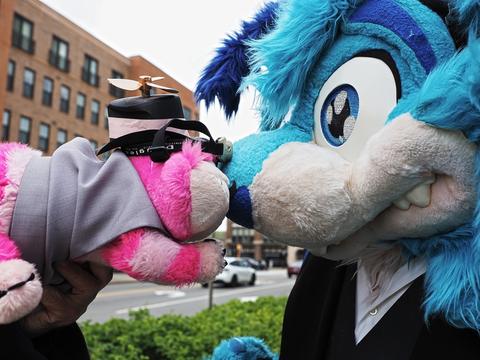 Chesire Cat vs. Steampunk Furry