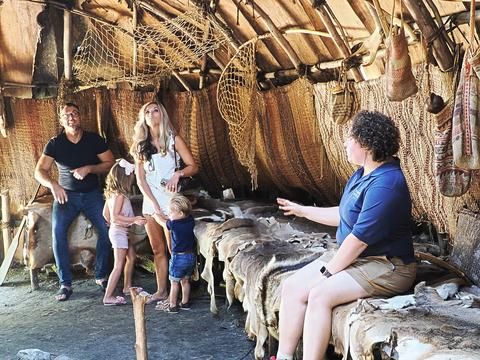 Interpreter in Patuxet house