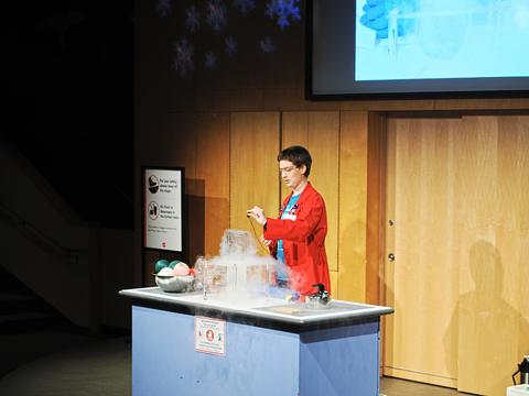 Liquid nitrogen demonstration #3