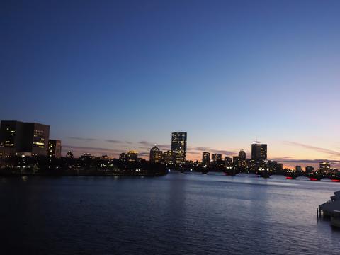 Boston at night