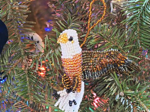 Beaded eagle ornament