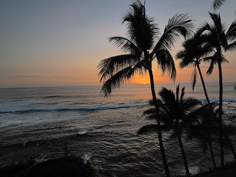 Sunset from the Hawaiian condo we rented #2