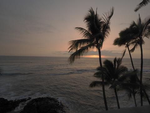 Sunset from the Hawaiian condo we rented #6