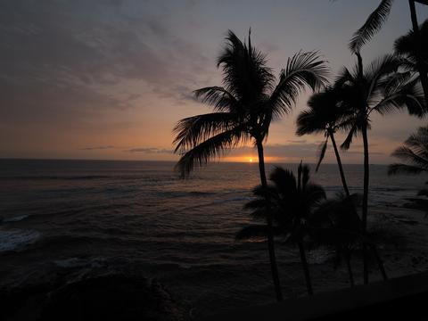 Sunset from the Hawaiian condo we rented #10