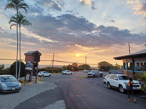 Sunset on the way to the airport