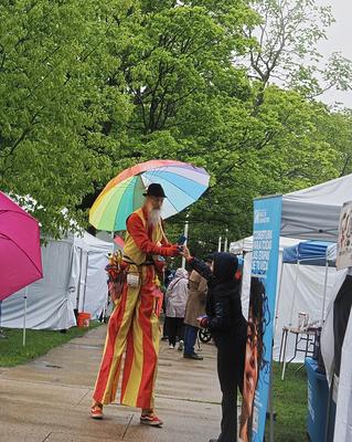Stilt walker