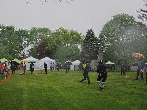 Sword fighting demonstration