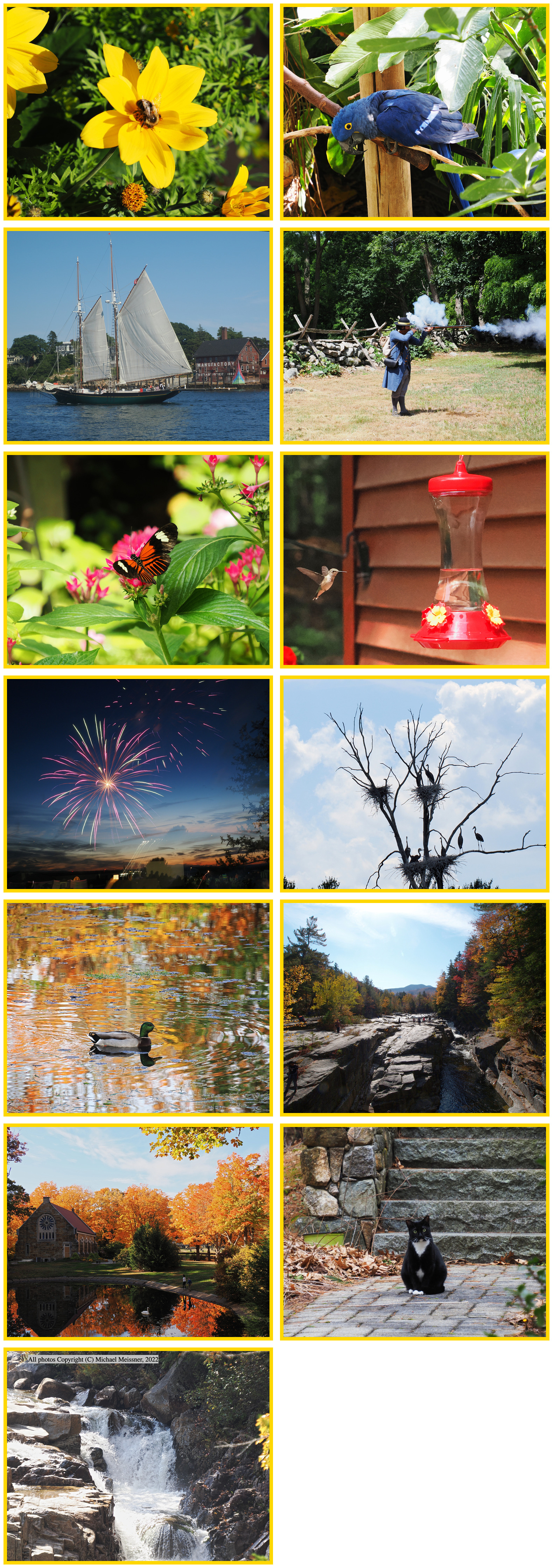 Combination photos used for the 2023 Meissner family calendar